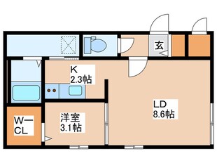 Livease kitamaruyamaの物件間取画像